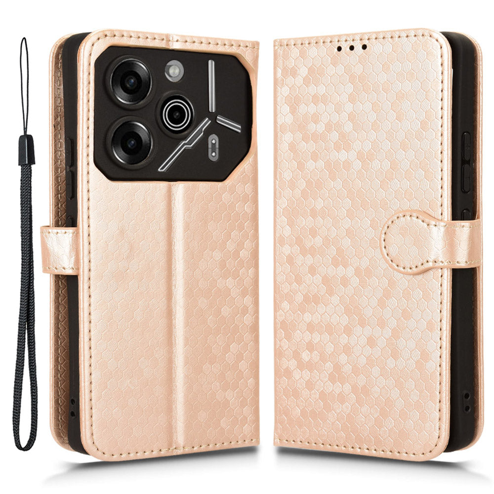 For Transsion Tecno Pova 6 Pro 5G Case Dots Imprinted Card Slot Bump Proof Phone Cover