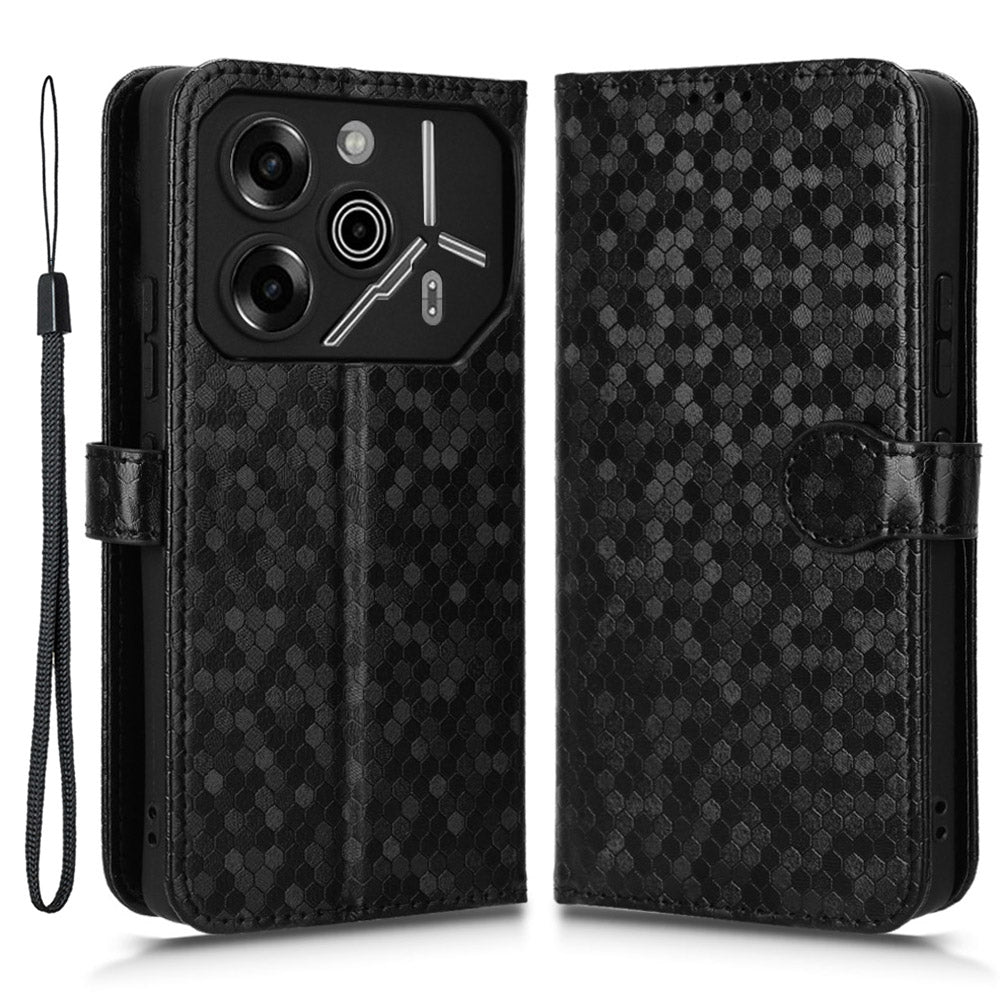 For Transsion Tecno Pova 6 Pro 5G Case Dots Imprinted Card Slot Bump Proof Phone Cover