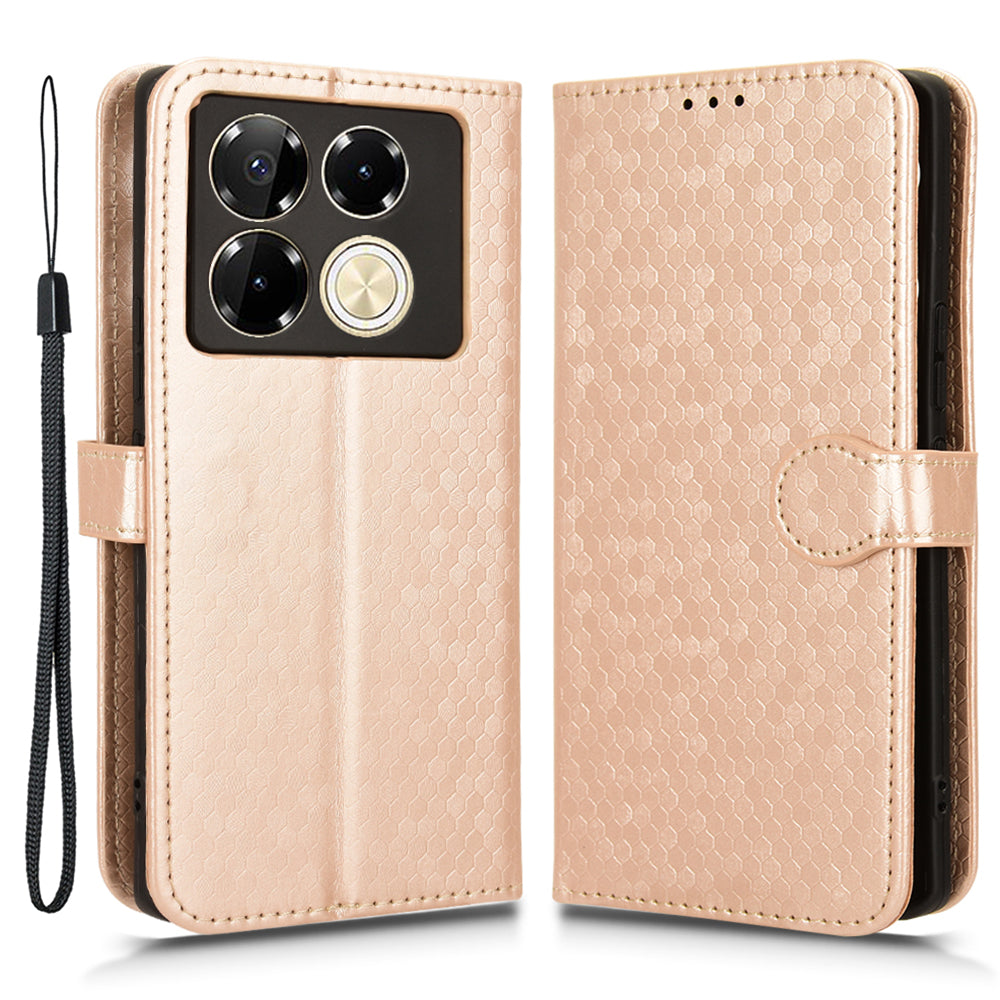 For Transsion Infinix Note 40 Pro 5G Case Dots Pattern PU Leather Stand Phone Cover