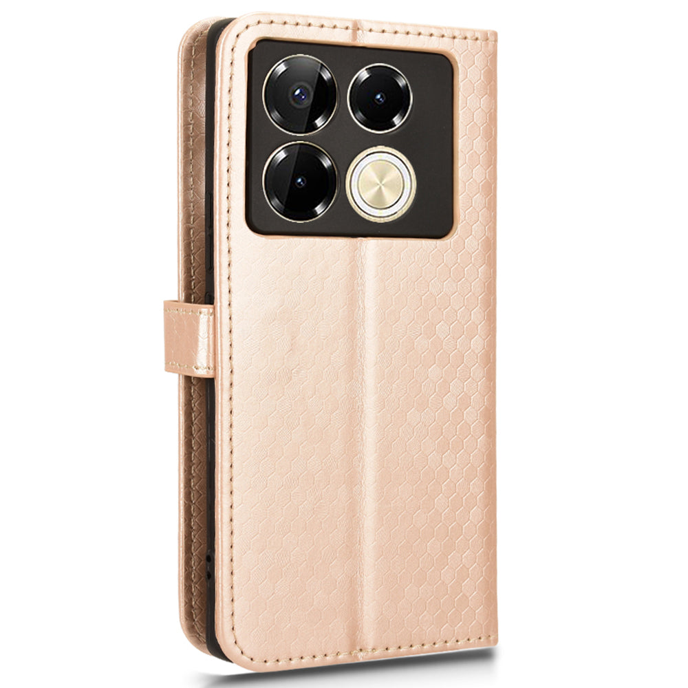 For Transsion Infinix Note 40 Pro 5G Case Dots Pattern PU Leather Stand Phone Cover