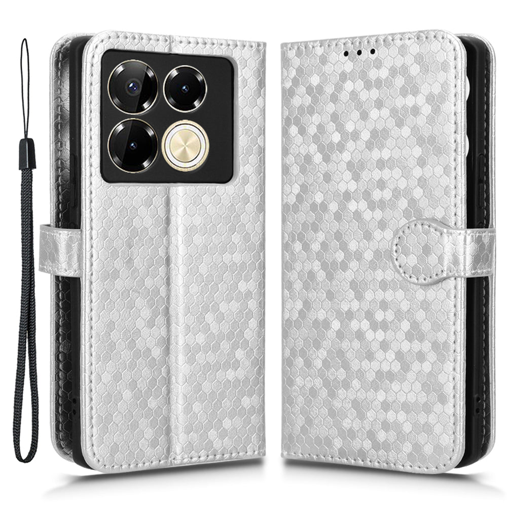 For Transsion Infinix Note 40 Pro 5G Case Dots Pattern PU Leather Stand Phone Cover