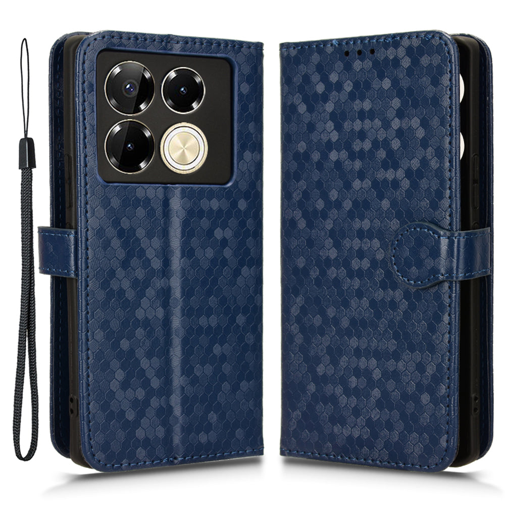 For Transsion Infinix Note 40 Pro 5G Case Dots Pattern PU Leather Stand Phone Cover