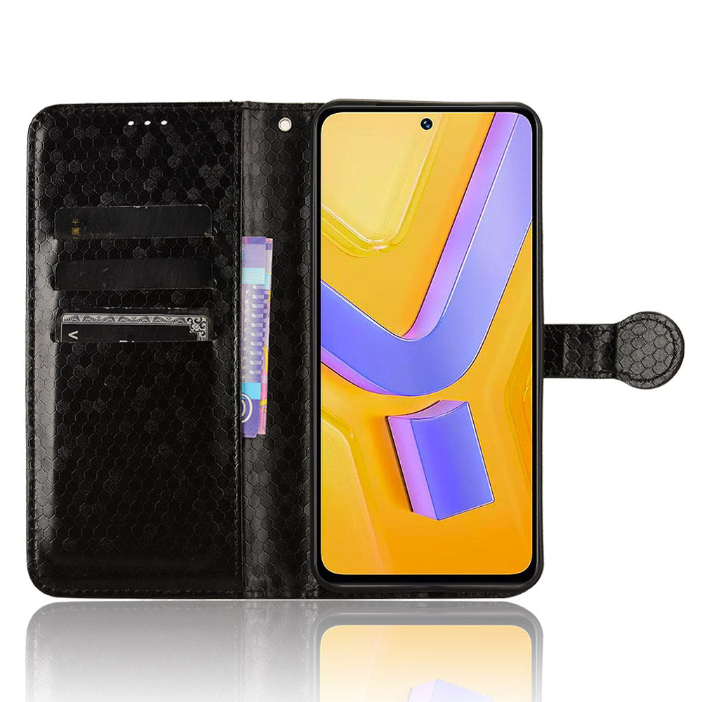 For vivo Y100 5G (Indonesia) / Y200e 5G / V30 Lite 5G (India) Wallet Case Dots Pattern PU Leather Flip Phone Cover