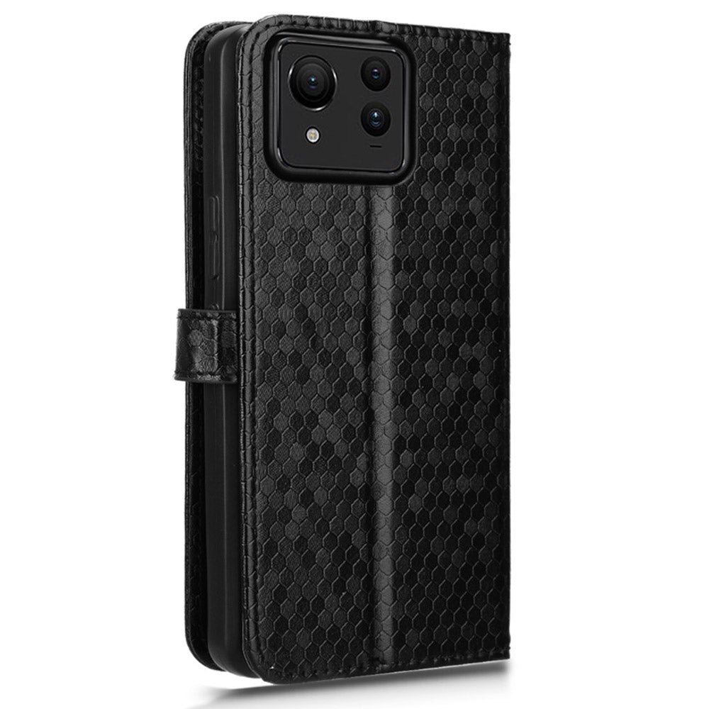 For Asus Zenfone 11 Ultra 5G Case PU Leather Magnetic Buckle Phone Cover Dots Pattern Imprinted