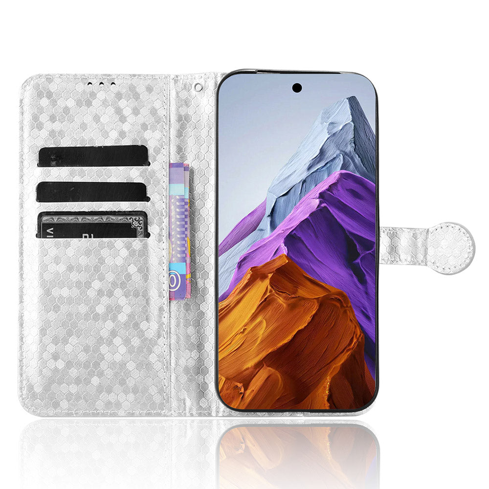 For Google Pixel 9 Pro Case PU Leather Dots Pattern Imprinted Phone Cover Stand Function
