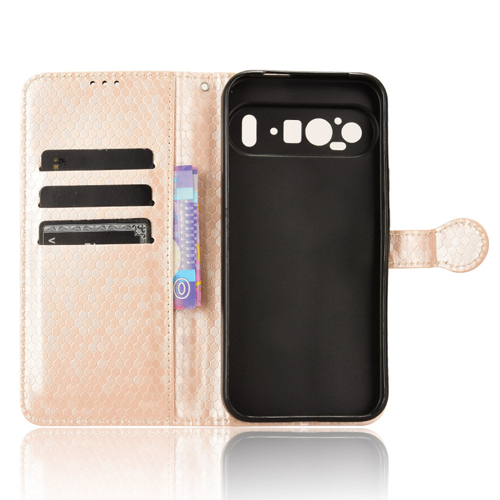 For Google Pixel 9 Case Dots Pattern PU Leather + TPU Full Protective Phone Cover