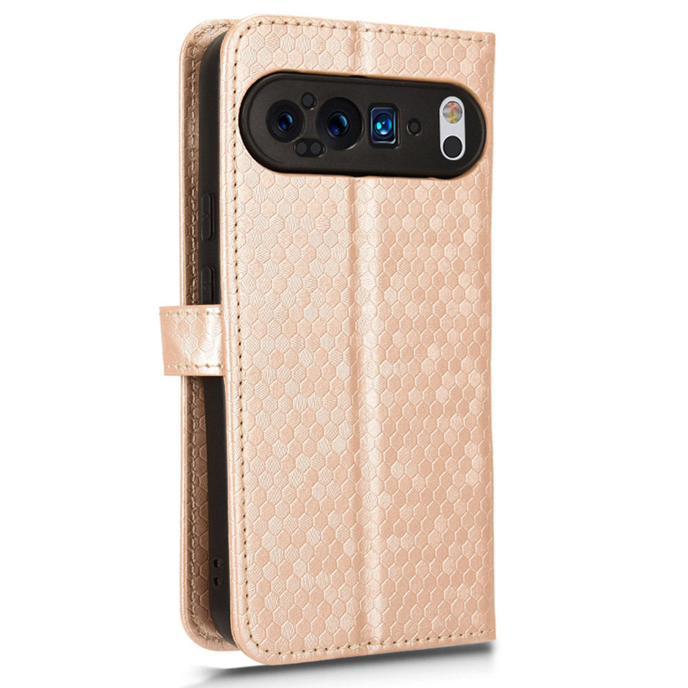 For Google Pixel 9 Case Dots Pattern PU Leather + TPU Full Protective Phone Cover