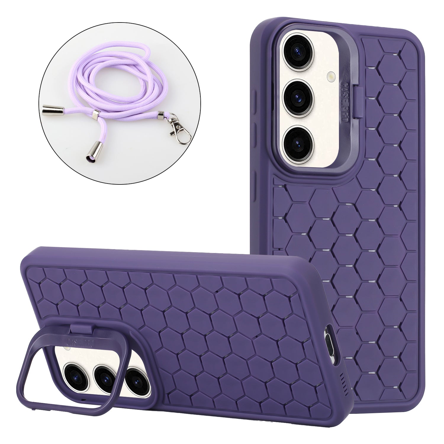 For Samsung Galaxy A14 4G / 5G Case TPU Cooling Phone Cover with Kickstand / Lanyard