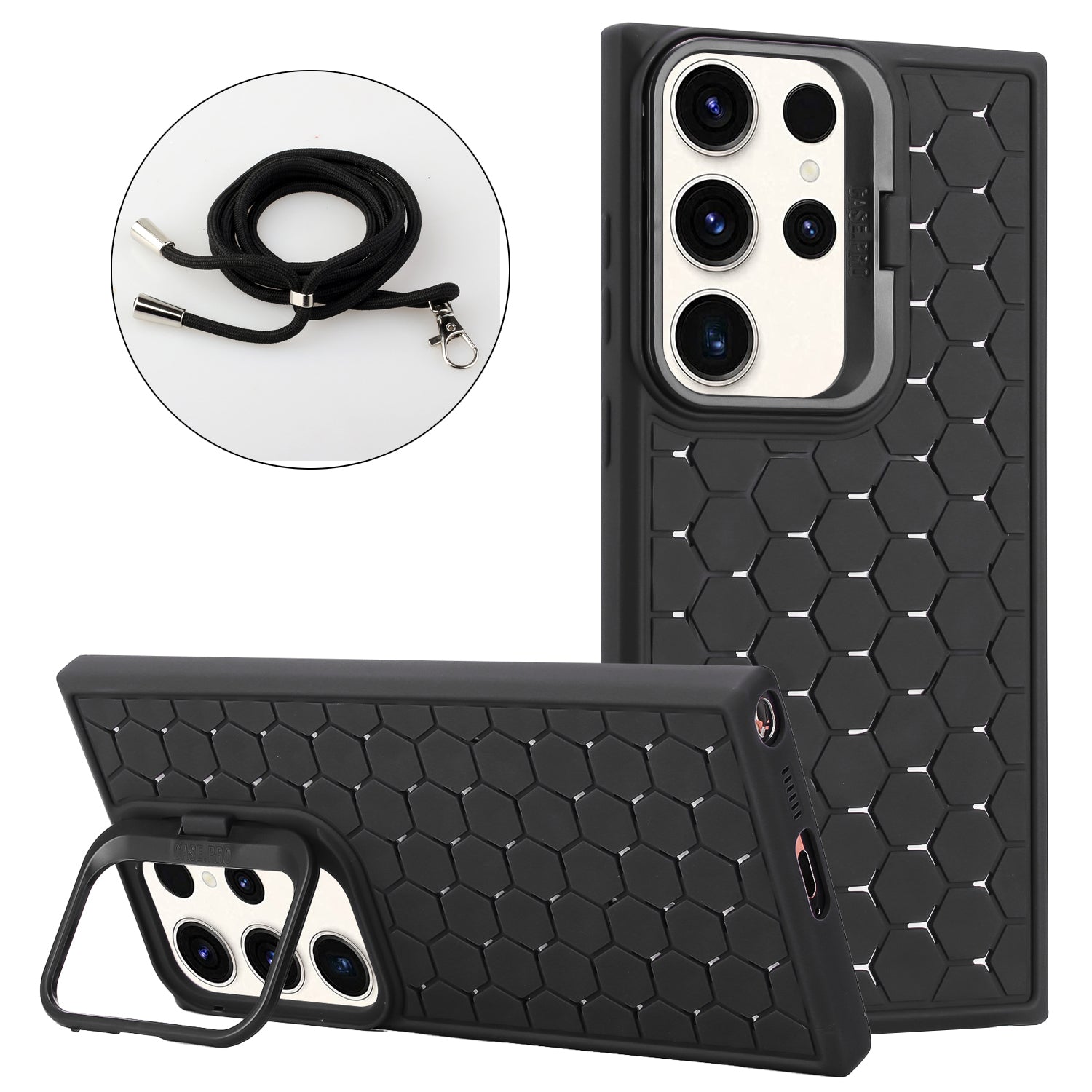For Samsung Galaxy S23 Ultra TPU Case Heat Dissipation Phone Cover with Lanyard