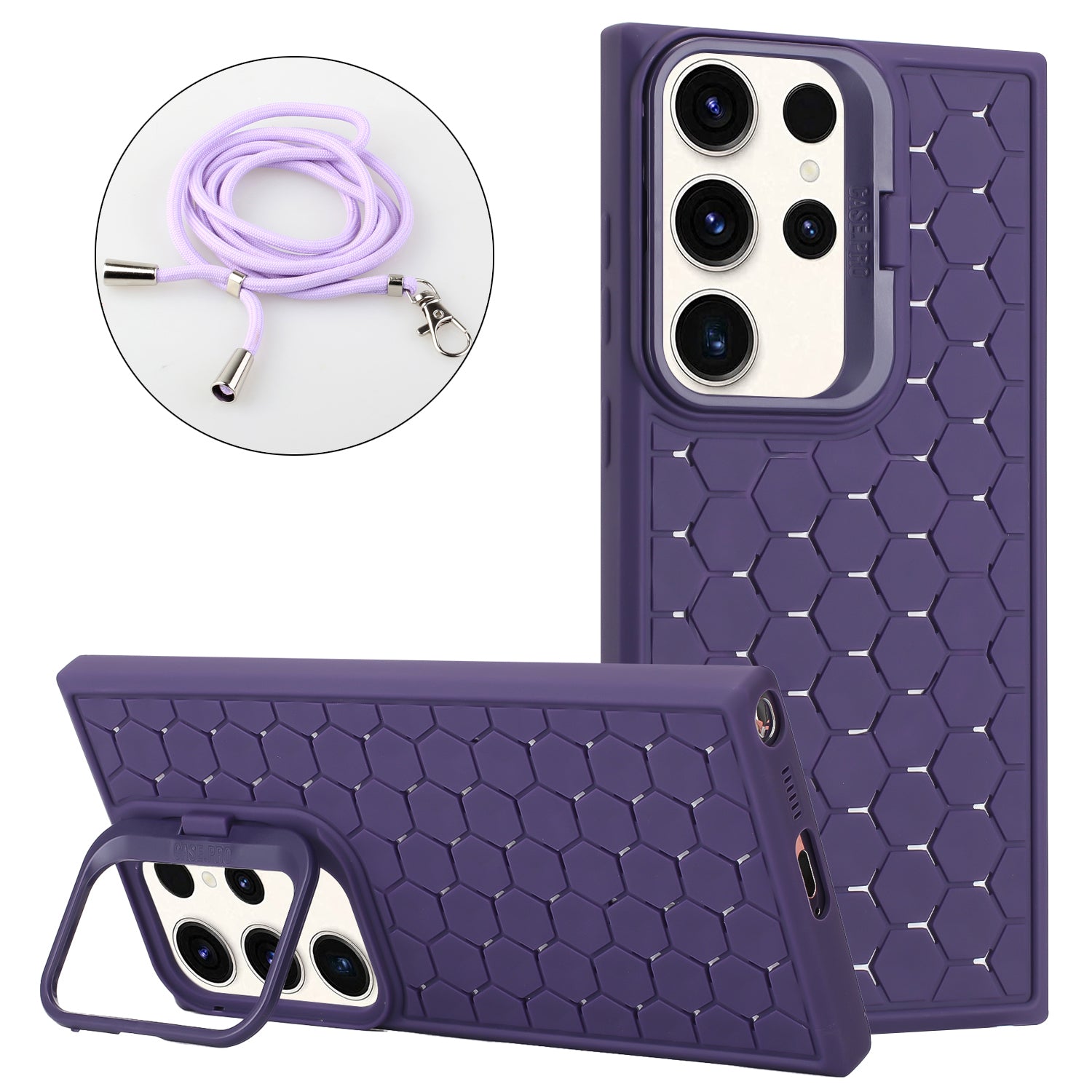 For Samsung Galaxy S23 Ultra TPU Case Heat Dissipation Phone Cover with Lanyard