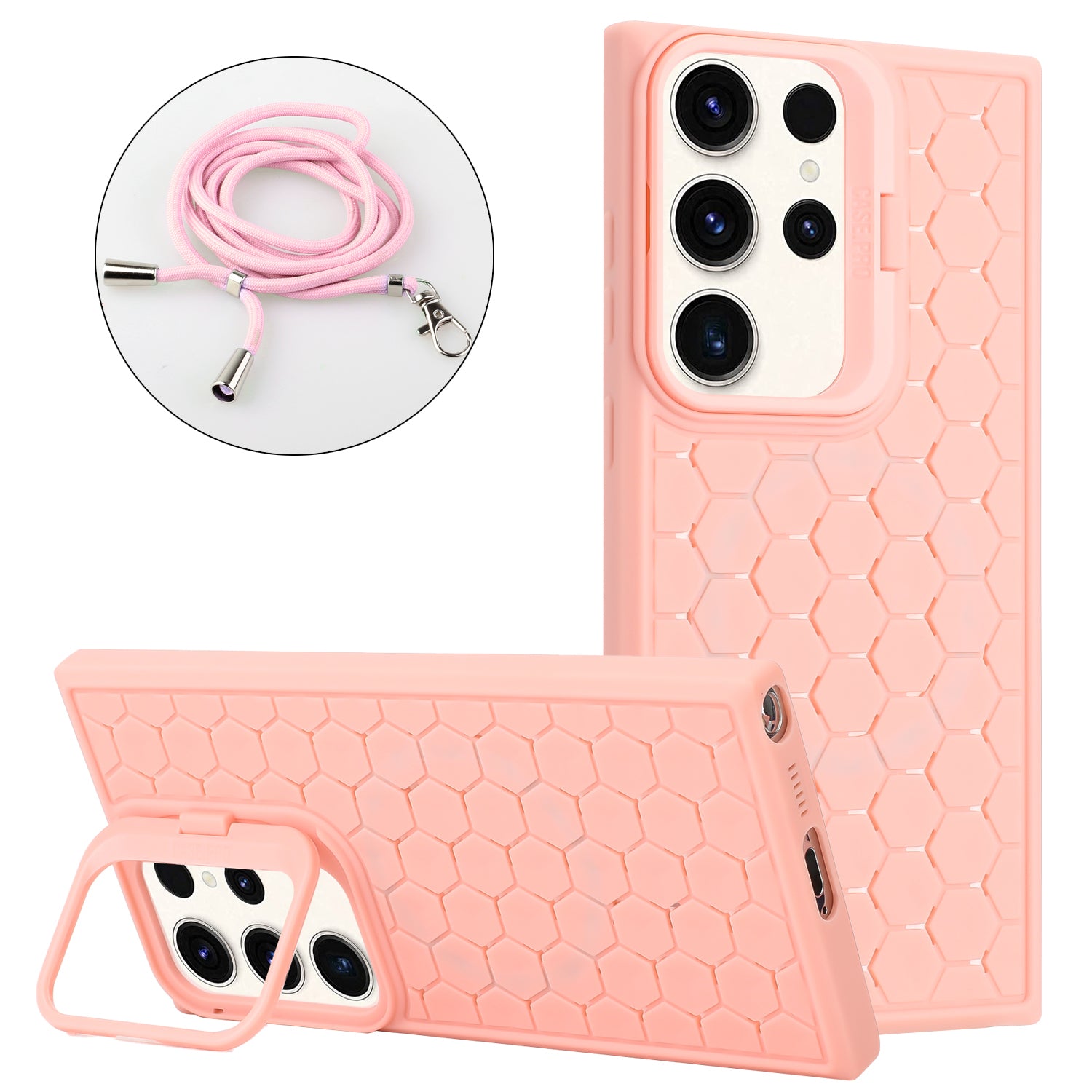 For Samsung Galaxy S23 Ultra TPU Case Heat Dissipation Phone Cover with Lanyard
