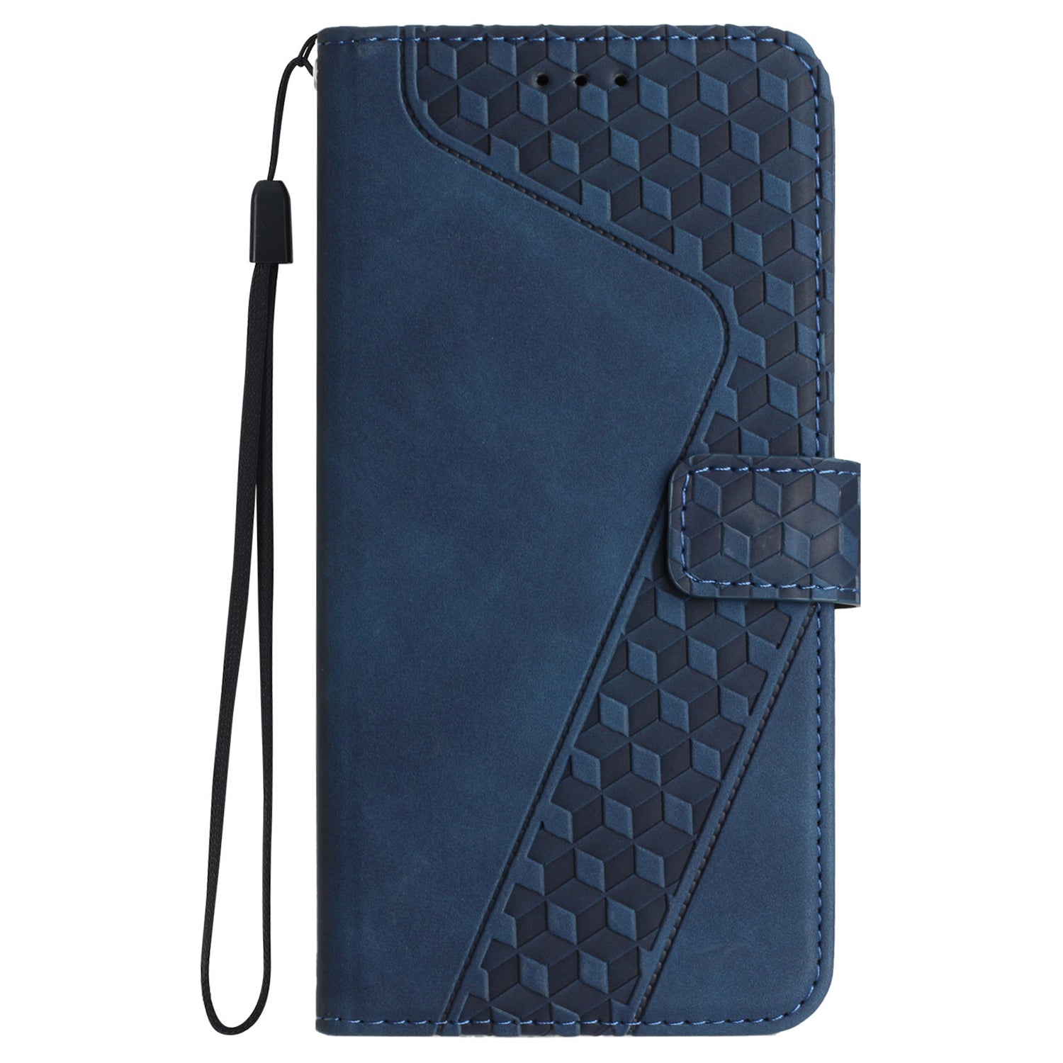 For iPhone 13 Cover PU Leather Phone Case 7-Shape Imprinted Anti-scratch Phone Shell