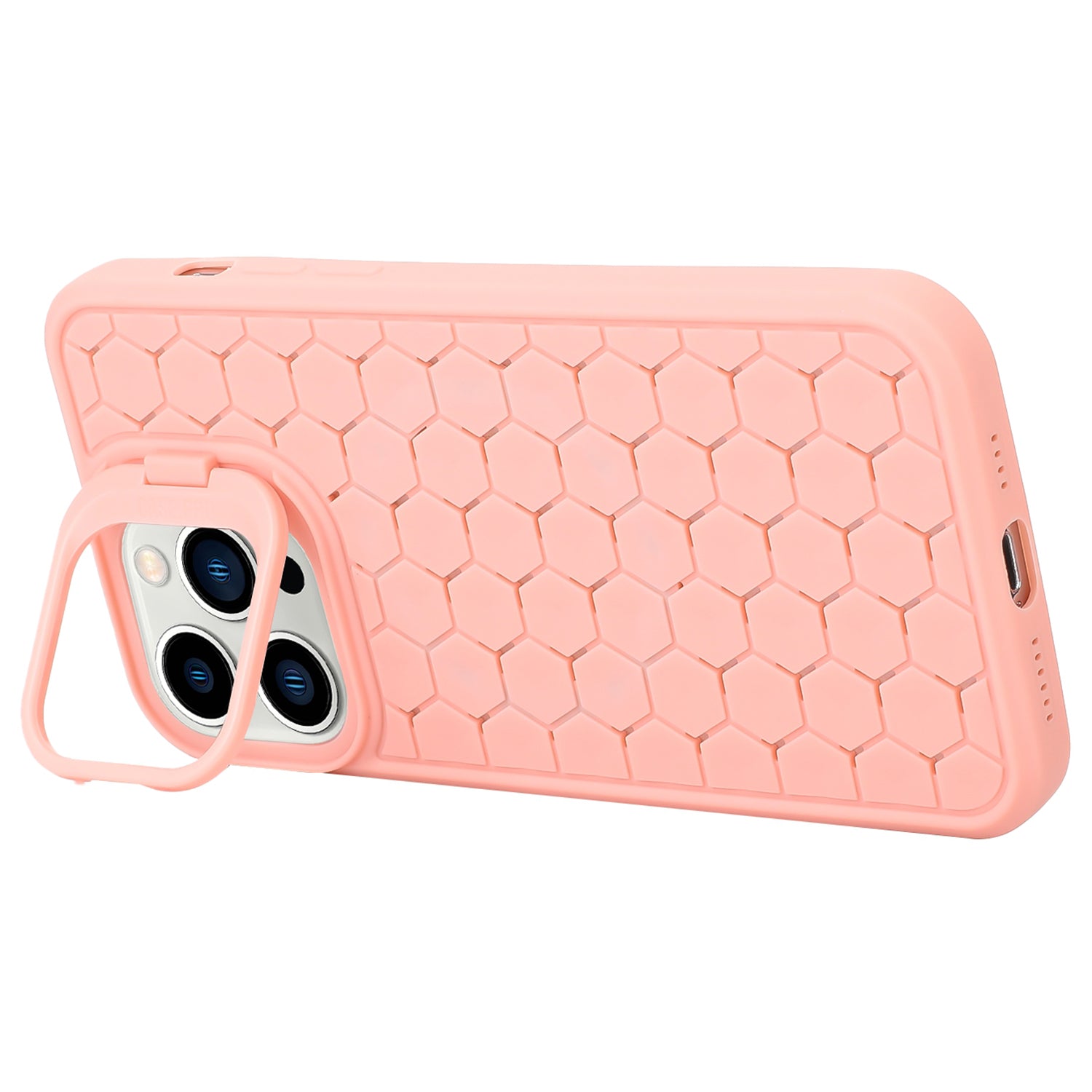 For iPhone 15 Pro TPU Case Heat Dissipation Protective Cover with Kickstand