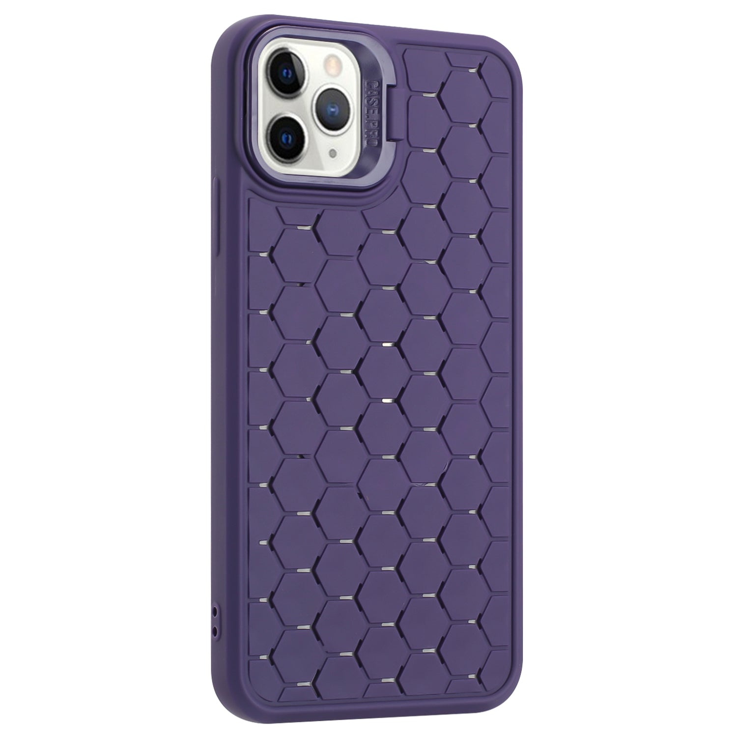 For iPhone 11 Pro Max TPU Case Kickstand Heat Dissipation Breathable Phone Cover