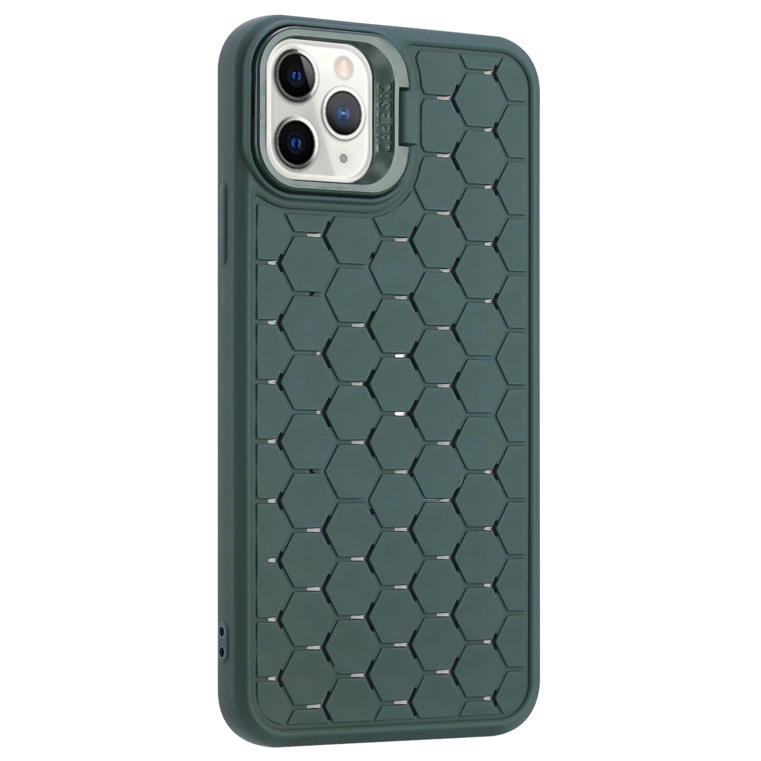 For iPhone 11 Pro Max TPU Case Kickstand Heat Dissipation Breathable Phone Cover