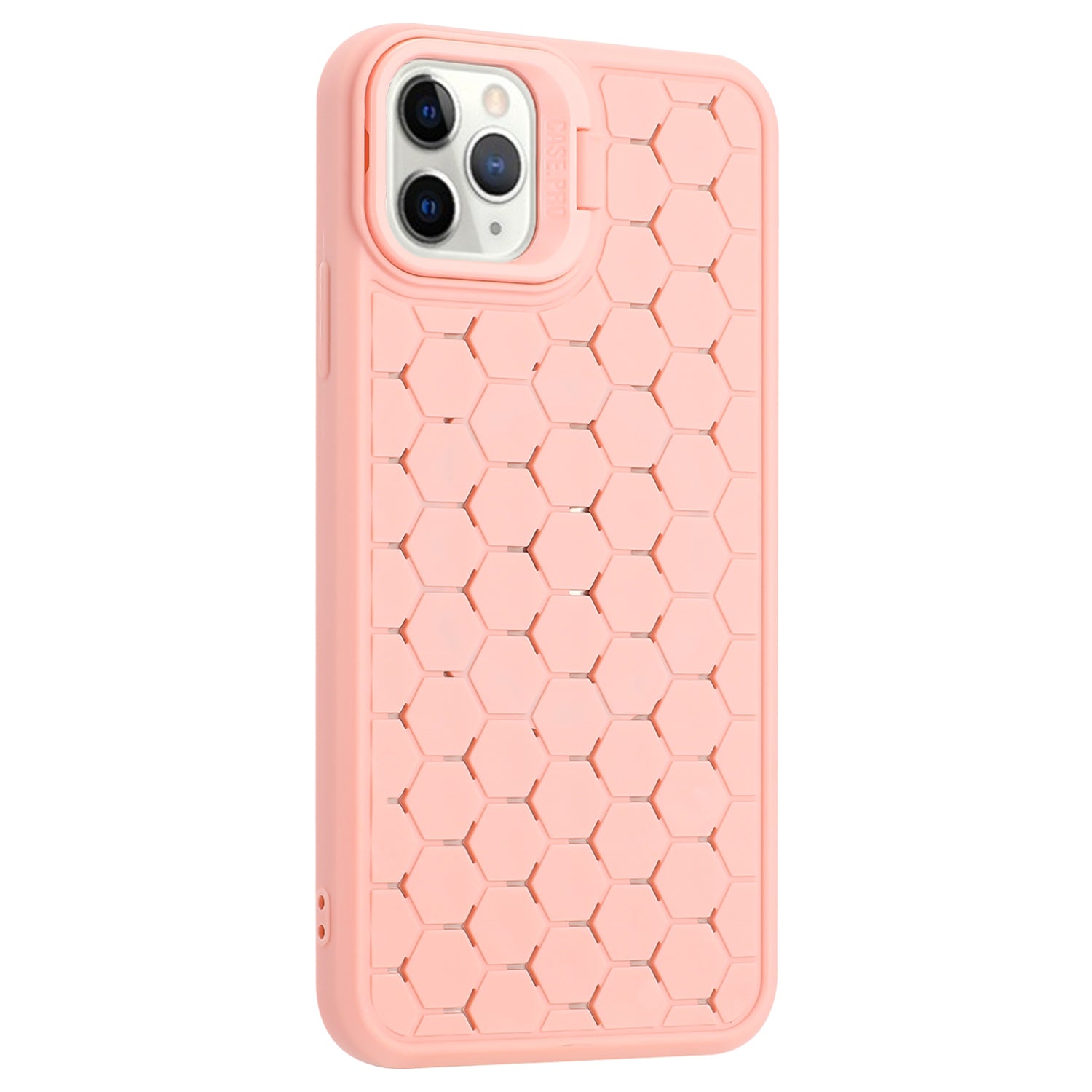 For iPhone 11 Pro Max TPU Case Kickstand Heat Dissipation Breathable Phone Cover