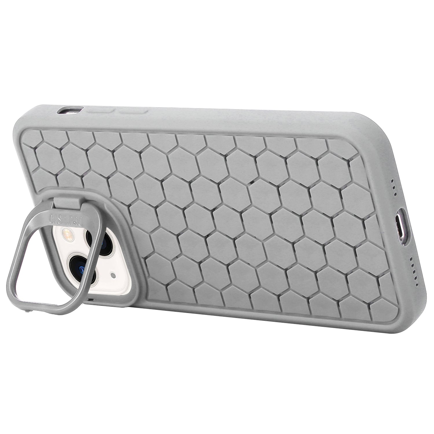 For iPhone 14 Case Hidden Kickstand Heat Dissipation Soft TPU Phone Cover