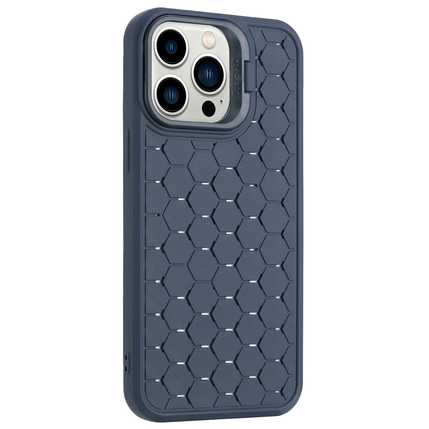For iPhone 13 Pro Max TPU Case Heat Dissipation Anti-Fall Protective Phone Cover with Kickstand