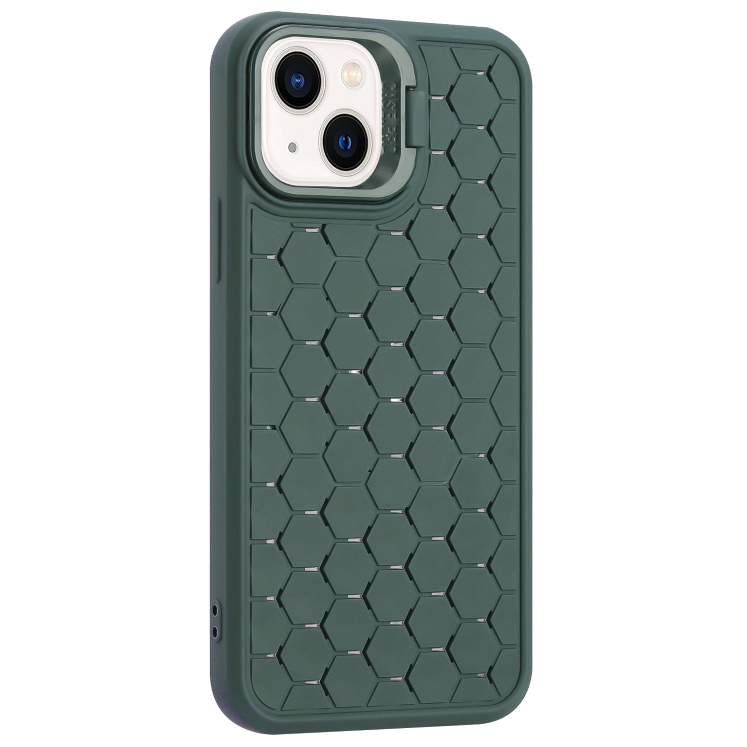 For iPhone 13 TPU Case Heat Dissipation Lens Frame Kickstand Phone Cover