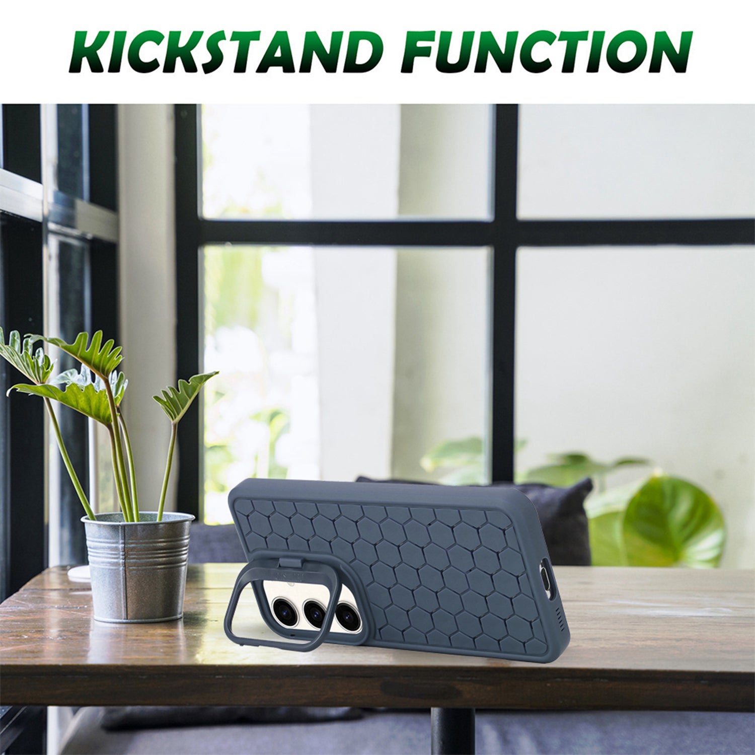 For Samsung Galaxy A05s 4G Case Heat Dissipation TPU Phone Cover with Lens Kickstand