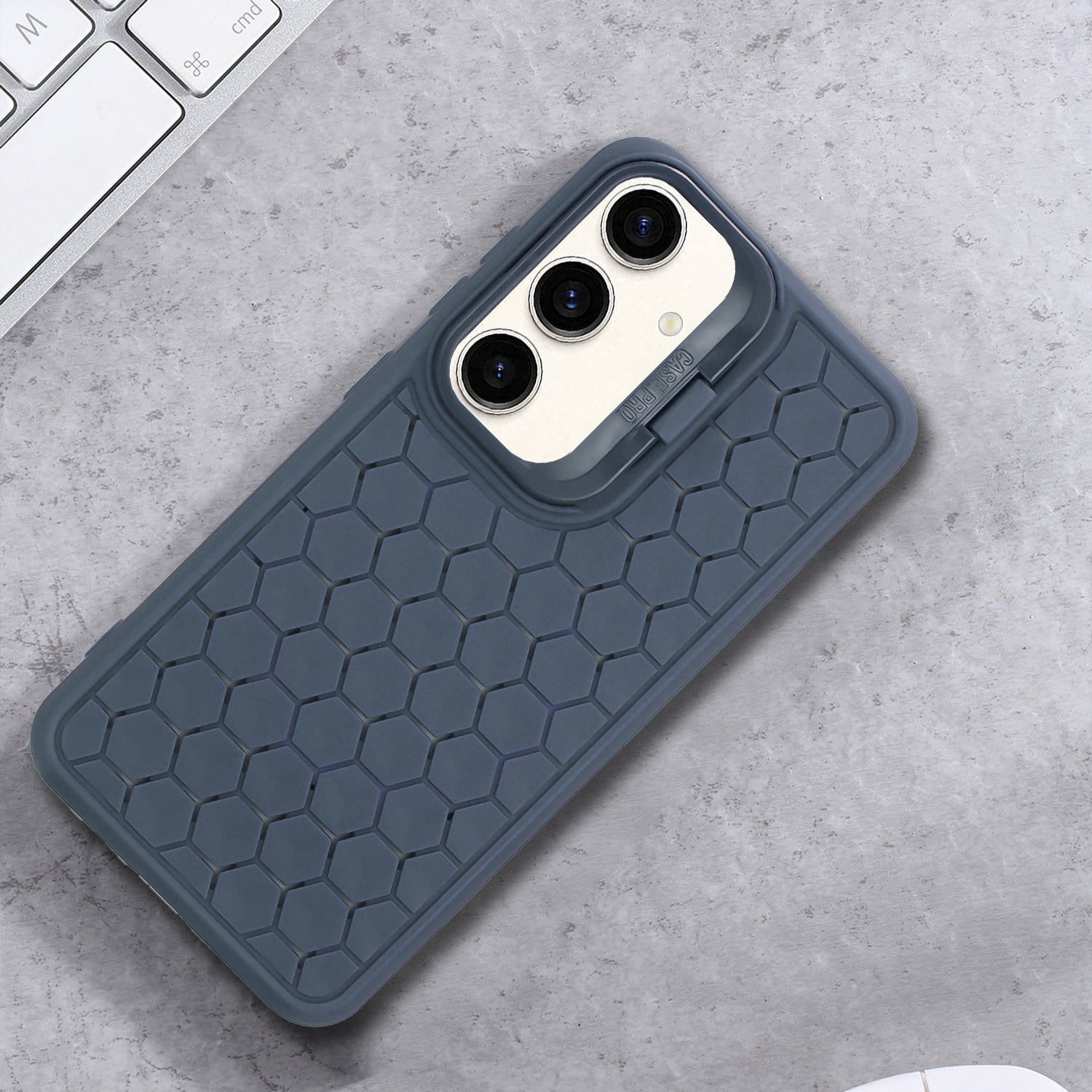 For Samsung Galaxy S23 FE Case Breathable Cooling TPU Phone Cover with Lens Kickstand