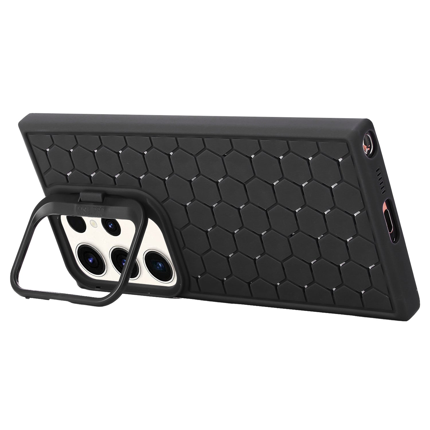 For Samsung Galaxy S23 Ultra Case Protective TPU Breathable Cooling Phone Cover with Kickstand
