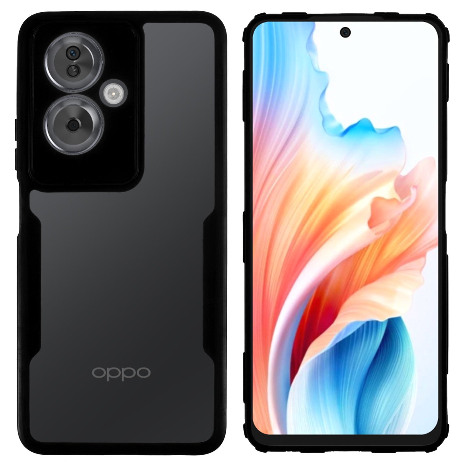For Oppo A2 5G / A79 5G Case Acrylic+TPU Full Body Shockproof Phone Cover with PET Screen Protector