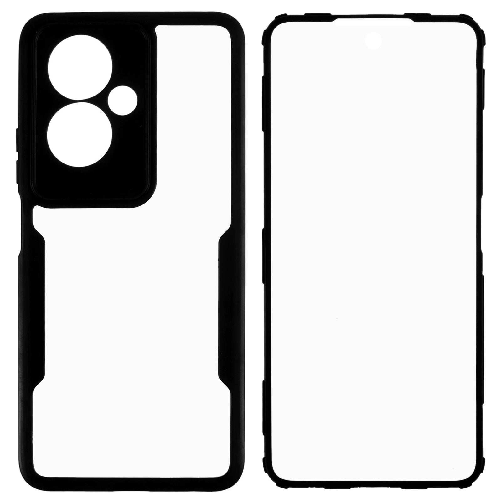 For Oppo A2 5G / A79 5G Case Acrylic+TPU Full Body Shockproof Phone Cover with PET Screen Protector