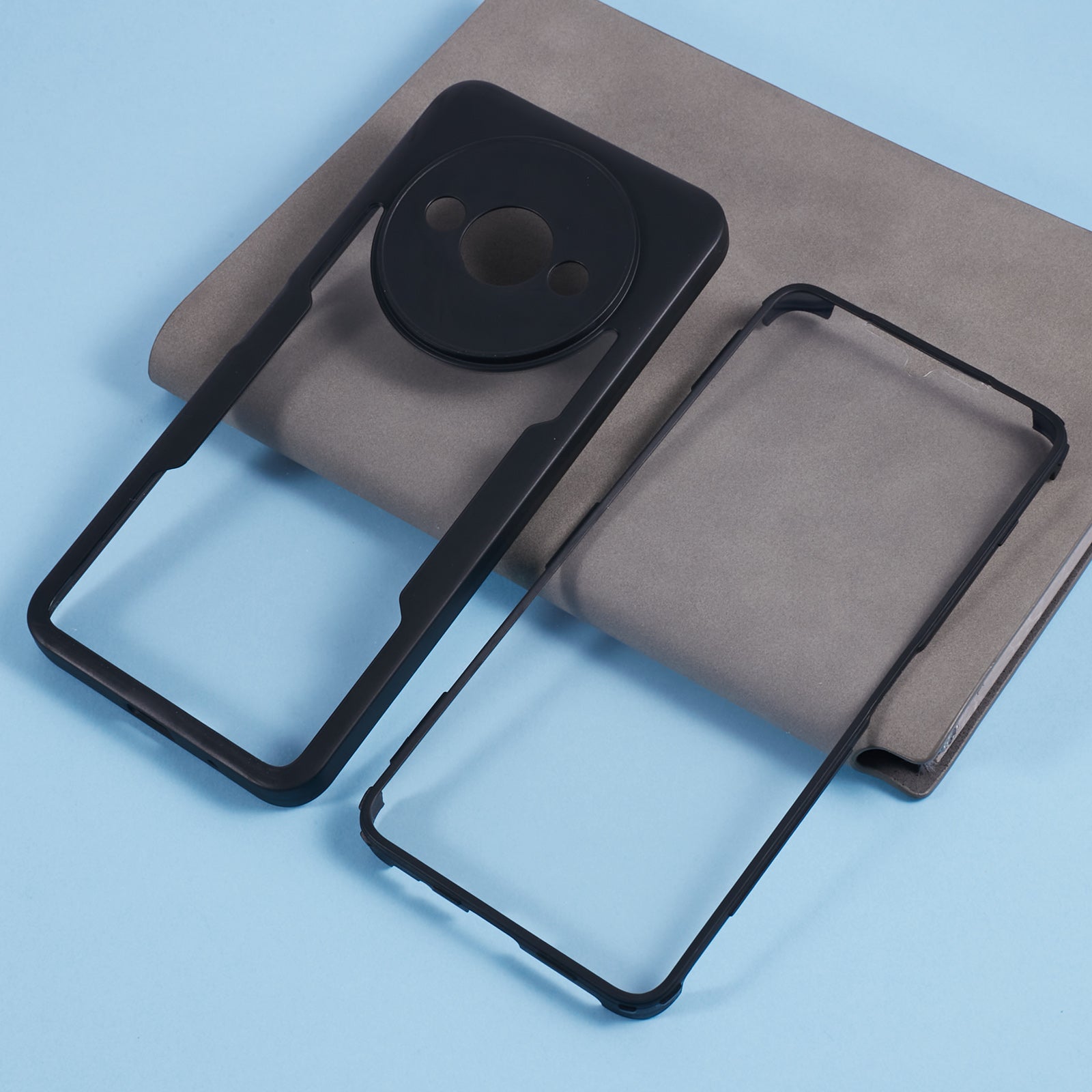 For Xiaomi Redmi A3 / Poco C61 4G Case Shockproof Acrylic + TPU Phone Shell, Built-In PET Screen Protector, Black