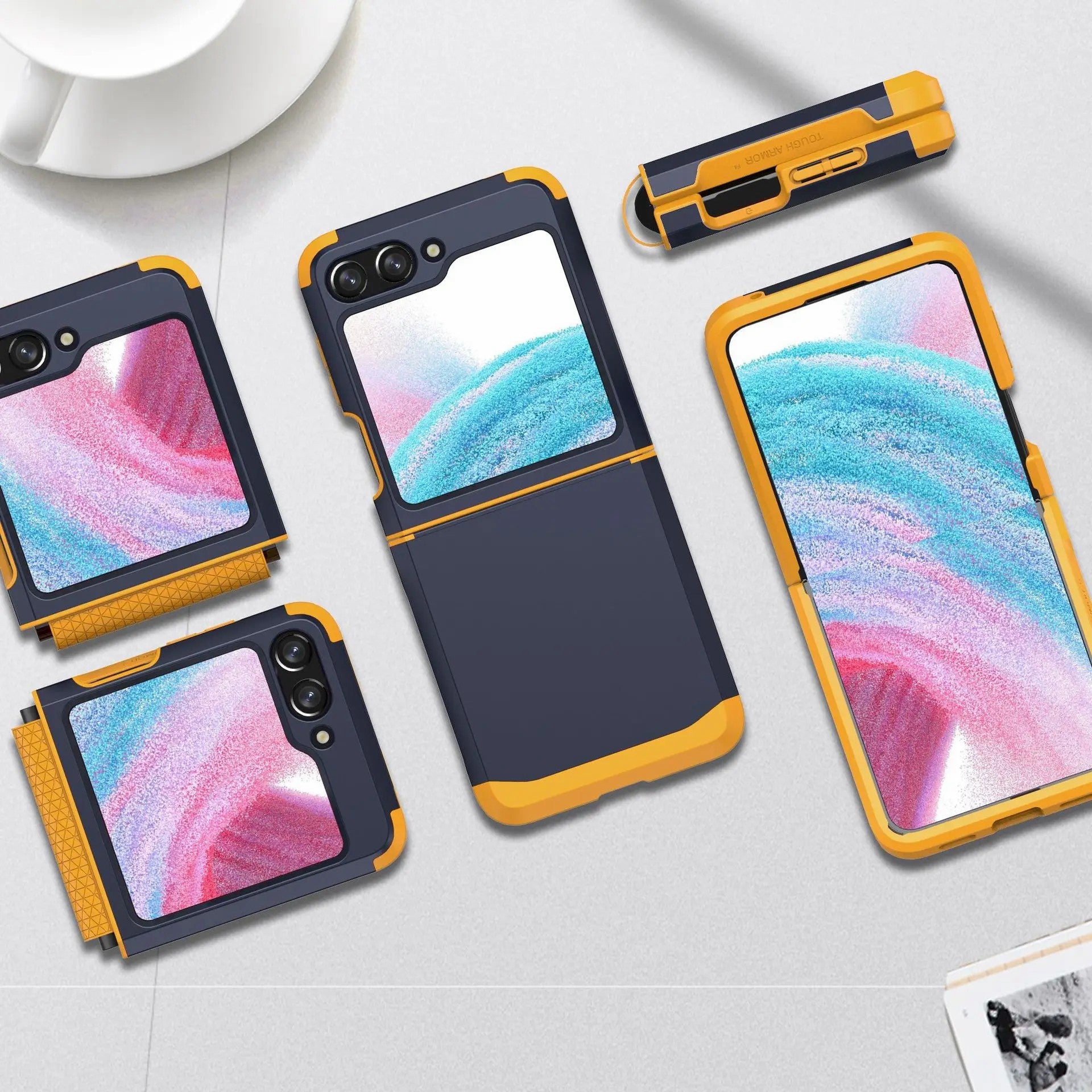 SGP Armor Series For Samsung Galaxy Z Flip5 5G PC Case Hinge Protection Folding Phone Protective Cover