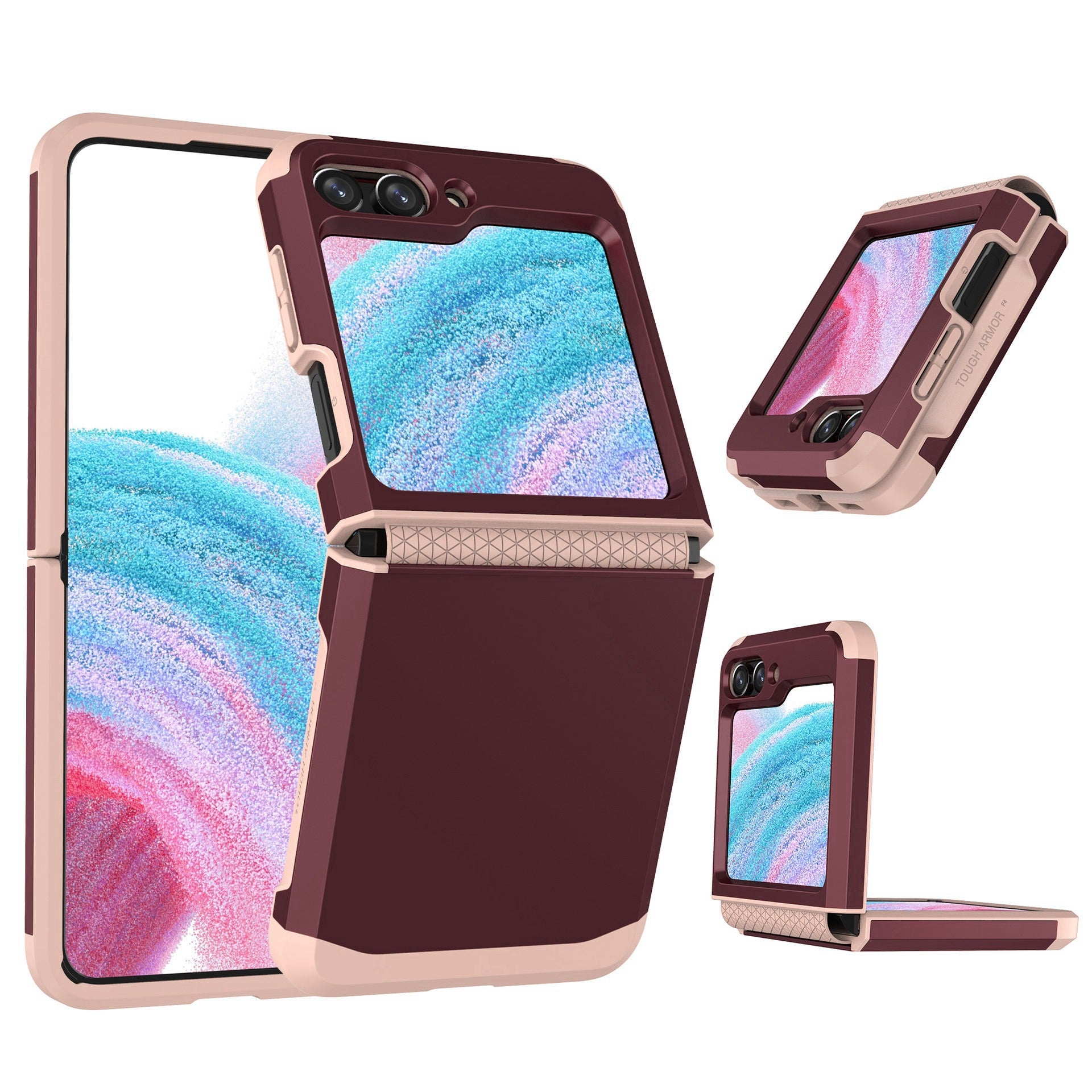 SGP Armor Series For Samsung Galaxy Z Flip5 5G PC Case Hinge Protection Folding Phone Protective Cover