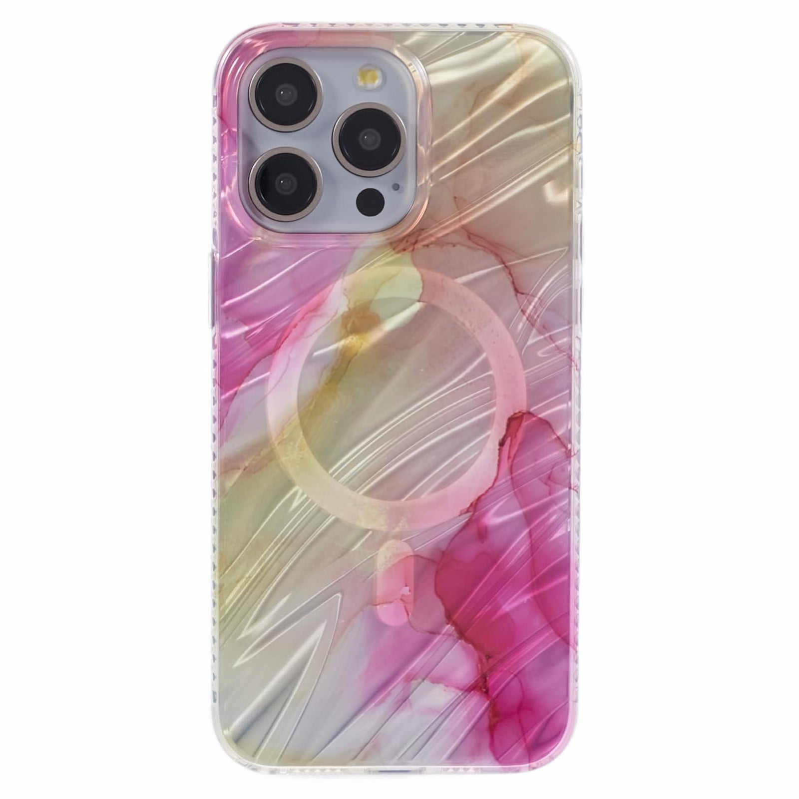 MP Series For iPhone 12 Pro Max Magnetic Case Electroplating TPU+Acrylic Watercolor Phone Cover