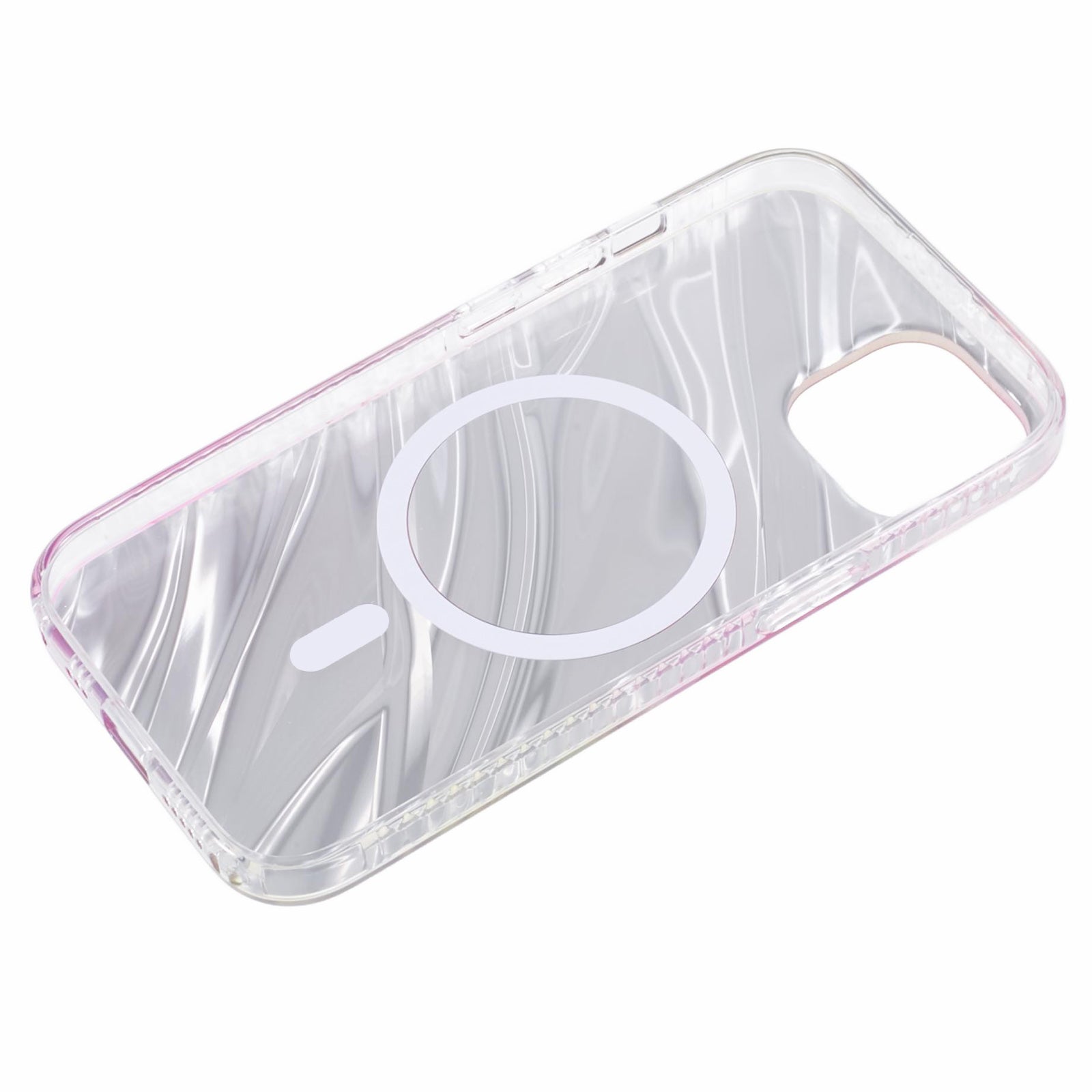 MP Series For iPhone 13 Magnetic Case Electroplating TPU+Acrylic Phone Cover Watercolor Pattern