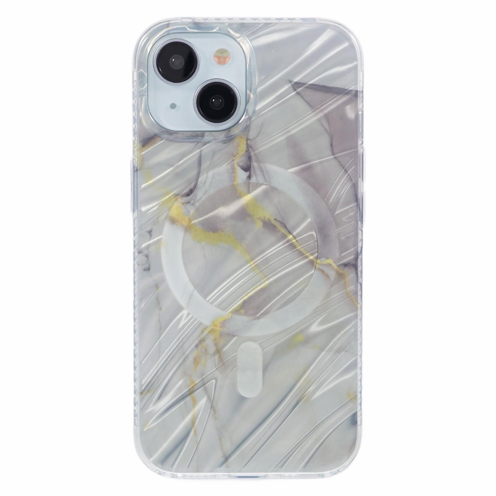 MP Series For iPhone 13 Magnetic Case Electroplating TPU+Acrylic Phone Cover Watercolor Pattern