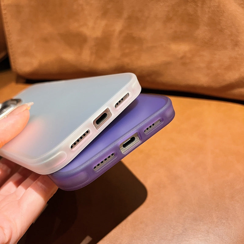 For iPhone 13 Pro Max Case Laser Effect Gradient PC+TPU Phone Cover Electroplating Lens Frame
