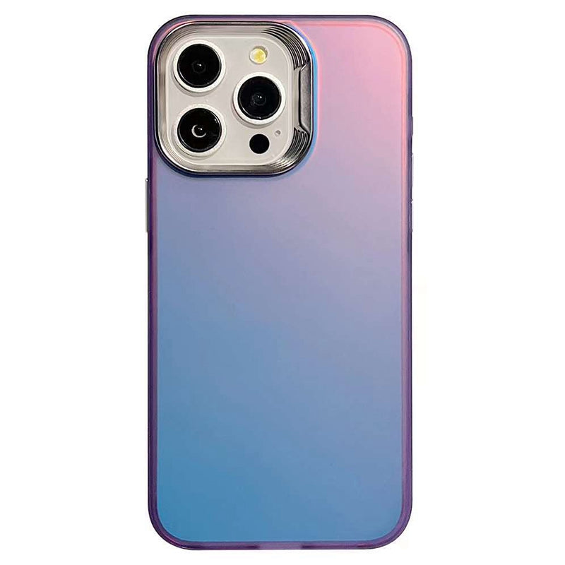 For iPhone 14 Pro Max Case Scratch-proof Laser Effect Gradient PC+TPU Phone Shell