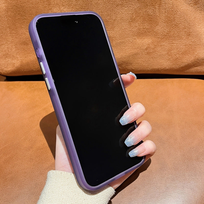 For iPhone 14 Pro Max Case Scratch-proof Laser Effect Gradient PC+TPU Phone Shell