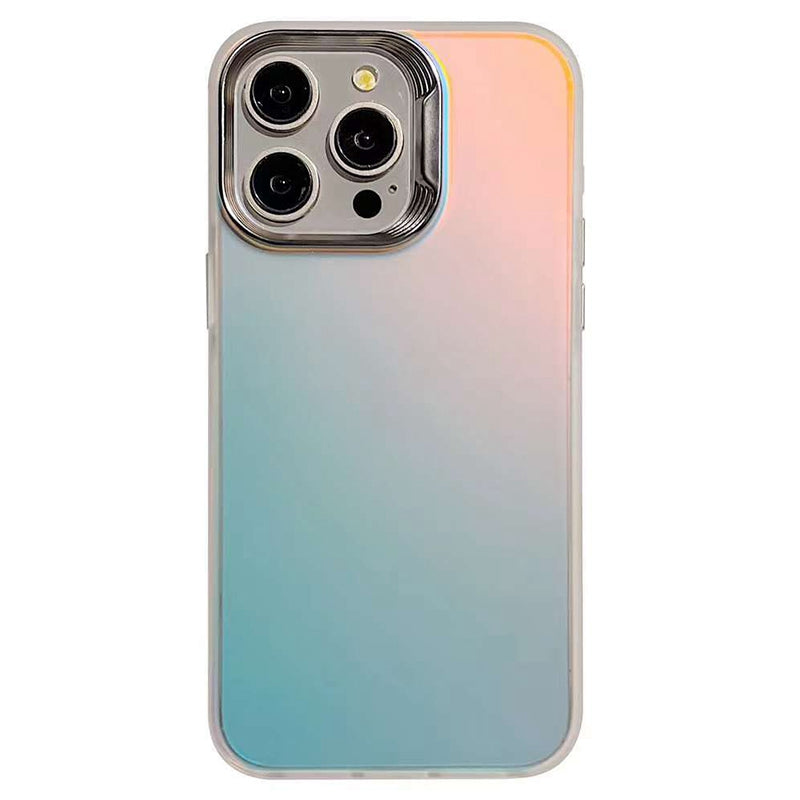 For iPhone 14 Pro Max Case Scratch-proof Laser Effect Gradient PC+TPU Phone Shell