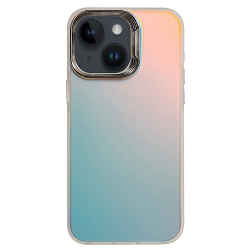 For iPhone 15 Case Laser Effect Gradient PC+TPU Slim Phone Shell