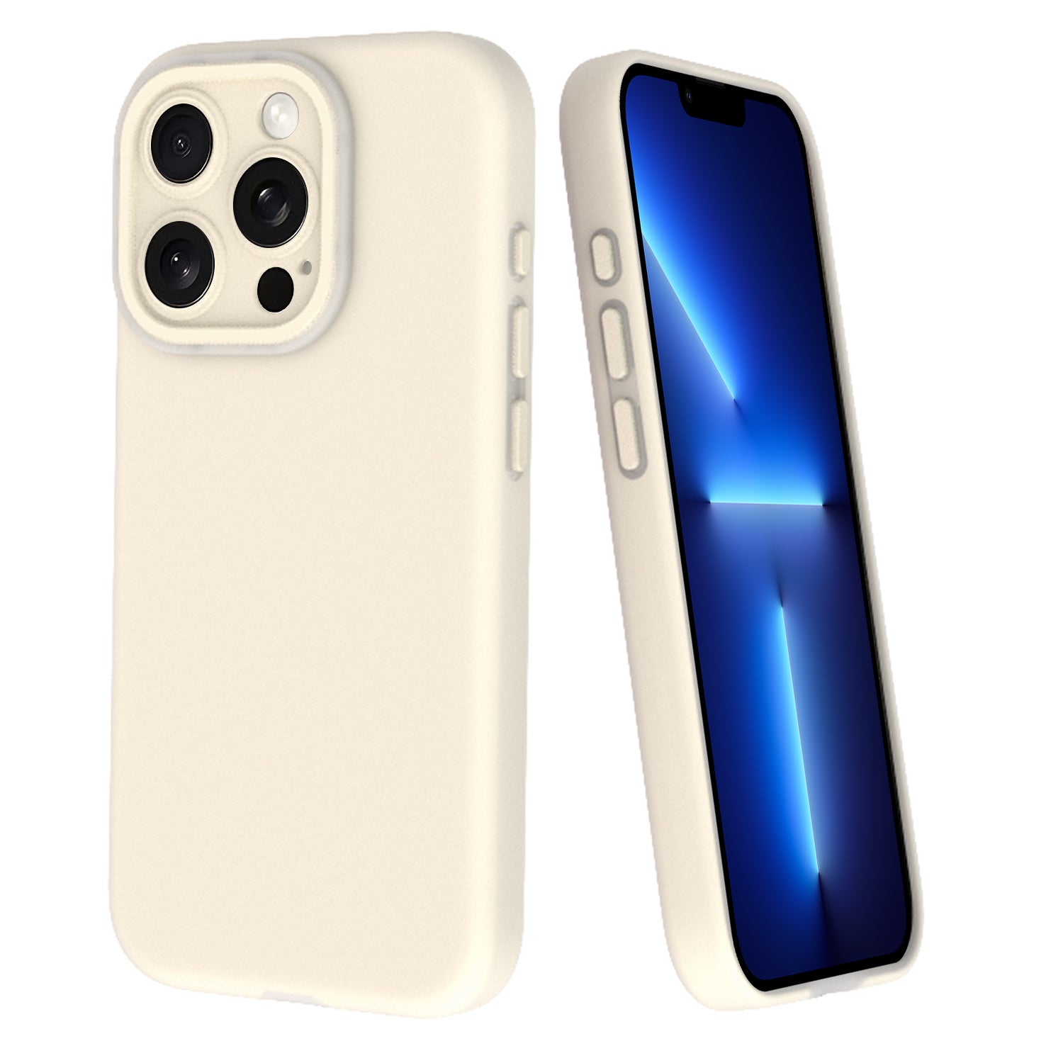 For iPhone 13 Pro Liquid Silicone Case Dopamine Design Protective Phone Cover with Lens Film