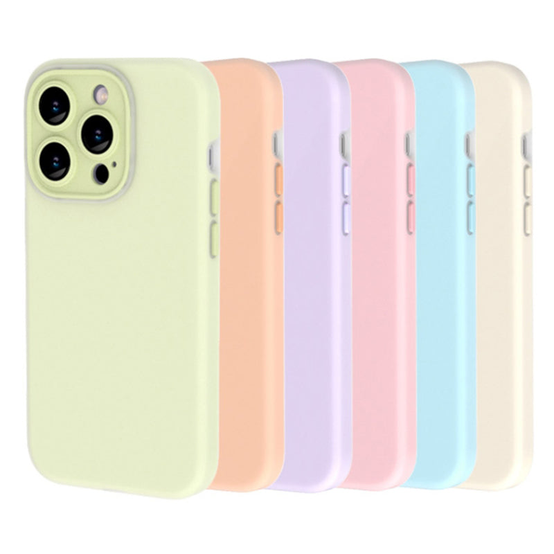 For iPhone 14 Pro Max Case Liquid Silicone Dust-proof Phone Cover with Lens Film