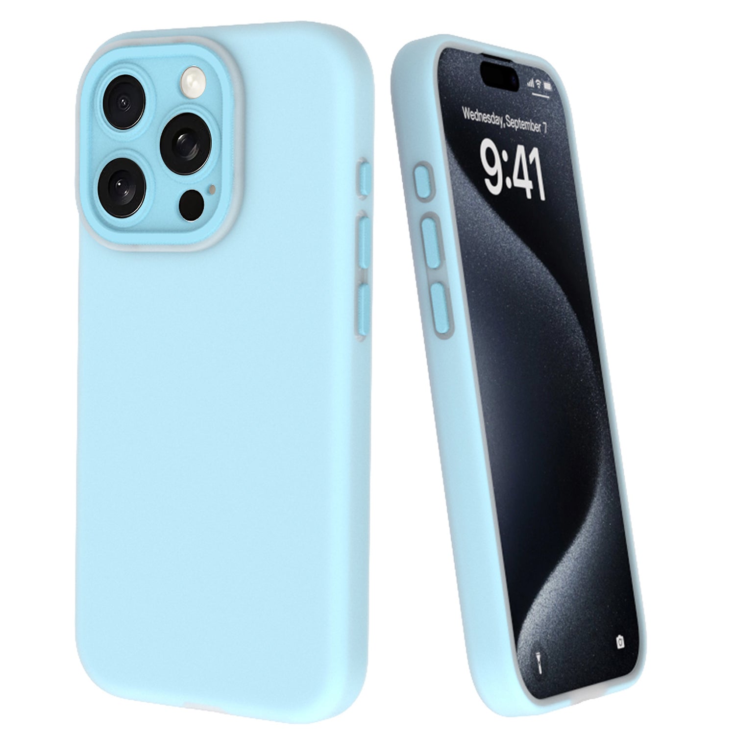 For iPhone 14 Pro Max Case Liquid Silicone Dust-proof Phone Cover with Lens Film