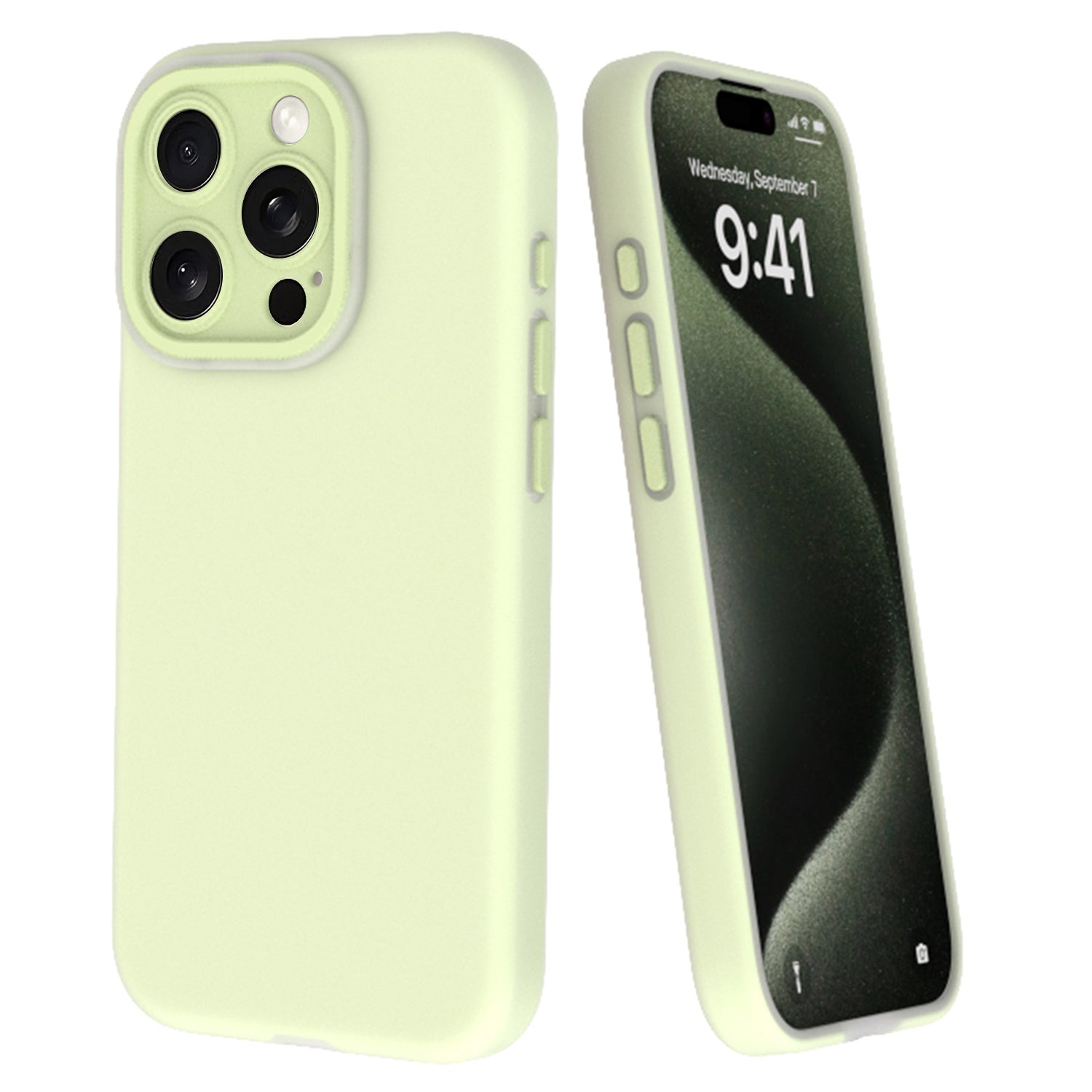 For iPhone 14 Pro Max Case Liquid Silicone Dust-proof Phone Cover with Lens Film