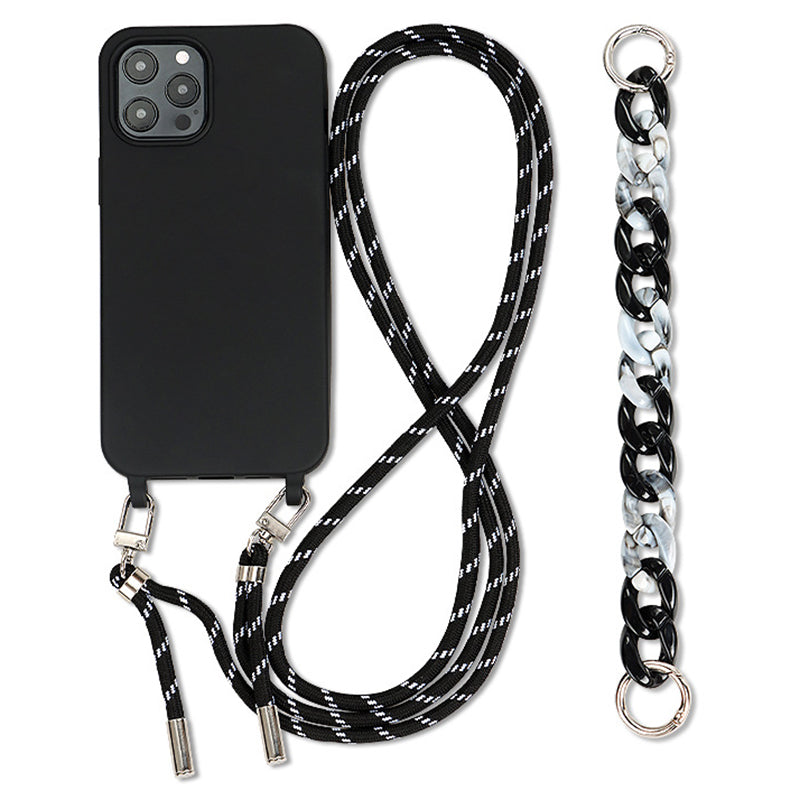 For iPhone 13 Pro Max Case Soft TPU Cell Phone Cover with Straps