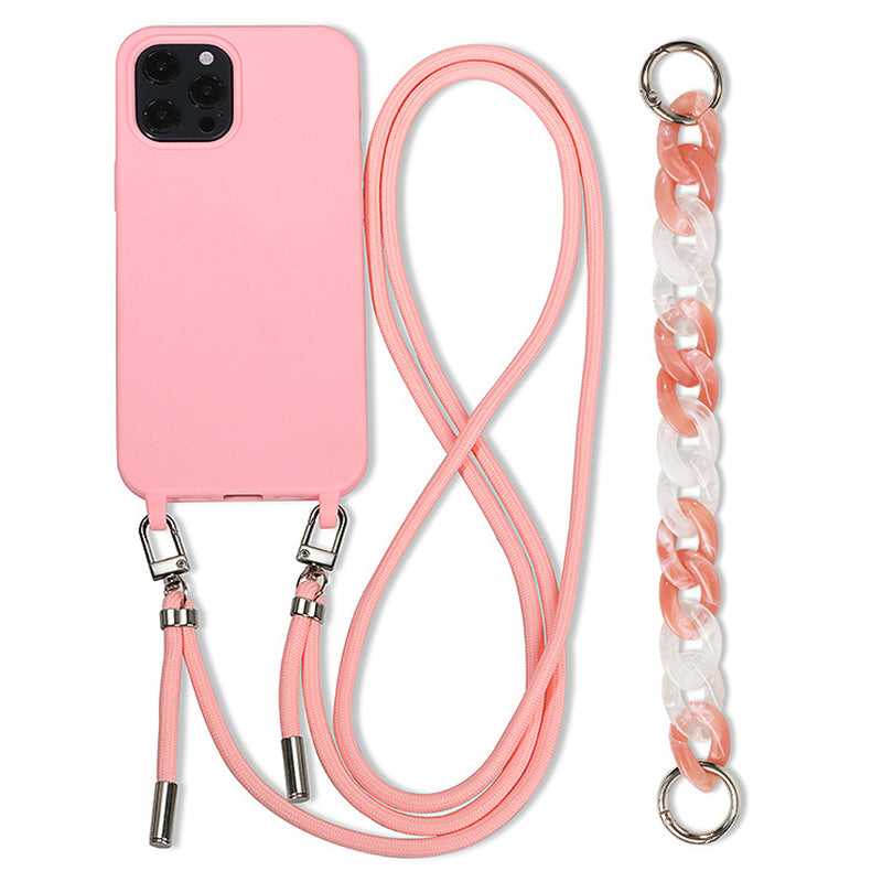 For iPhone 14 Pro Max Case Soft TPU Shock-Absorbent Smart Phone Cover with Straps