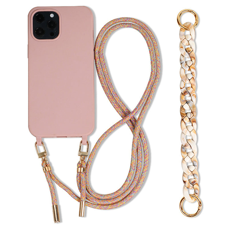 For iPhone 14 Pro Max Case Soft TPU Shock-Absorbent Smart Phone Cover with Straps