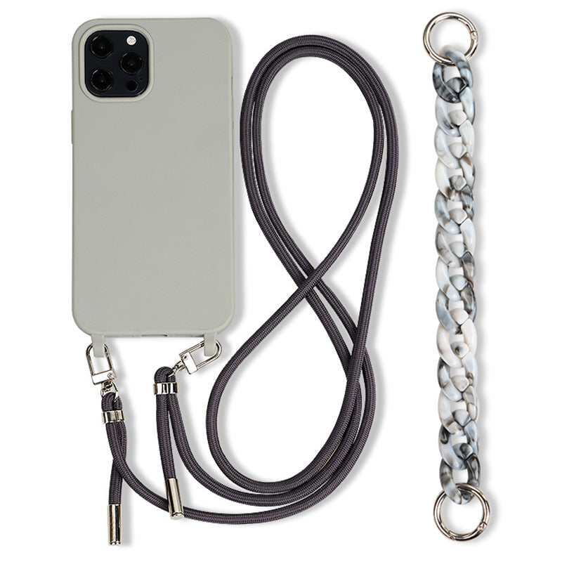 For iPhone 14 Pro Max Case Soft TPU Shock-Absorbent Smart Phone Cover with Straps