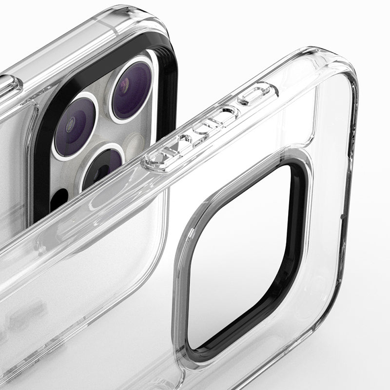 For iPhone 13 Pro Max Case PC+TPU Clear Phone Cover with Adjustable Lanyard