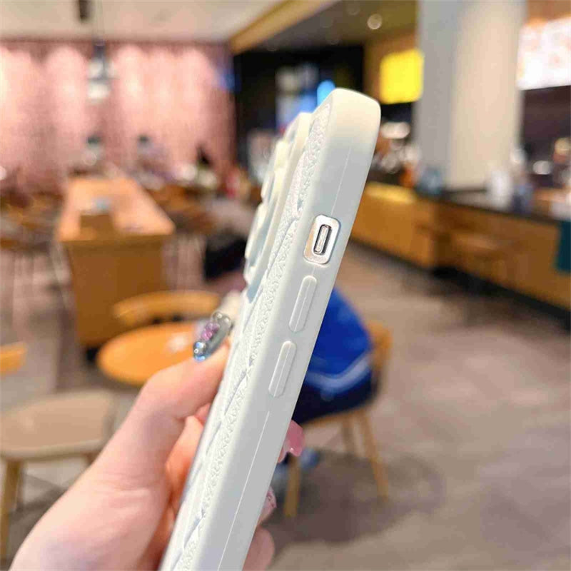 For iPhone 14 Pro Max Case Rhombus Pattern Anti-Scratch TPU Phone Cover