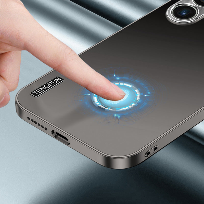 For Samsung Galaxy S24 Case Hard PC Matte Phone Cover with Metal Lens Frame